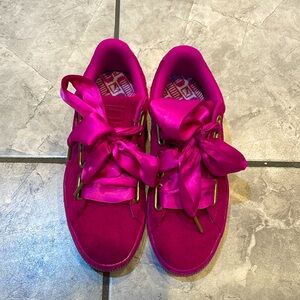 Puma Vicky Ribbon Satin Sneakers